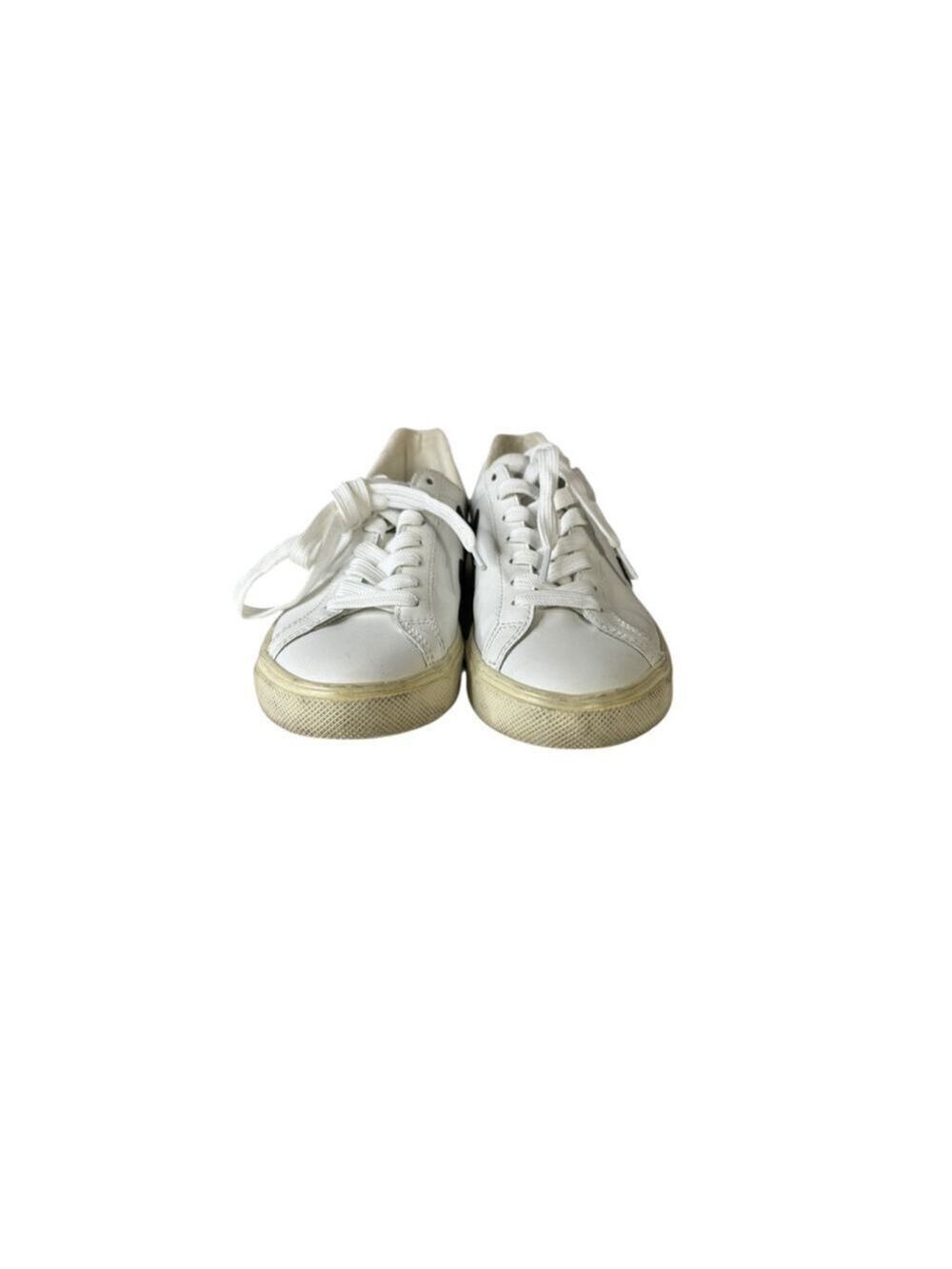 Women's Veja White Black Esplar Leather Sneakers Size 6 - Picture 7 of 8